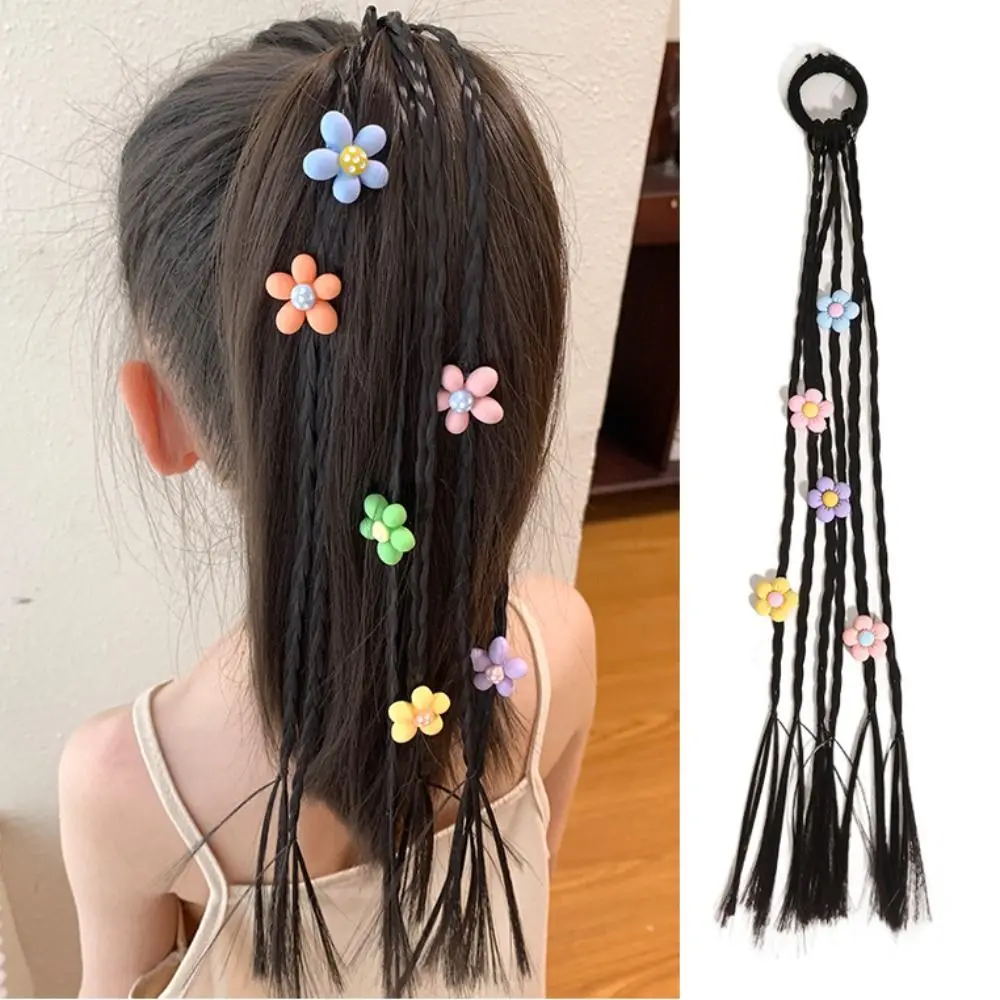 Dreadlocks Beauty Headwear Children Kids Decor Synthetic Ponytail Boxing Braids Wig Girls Braids Wig Colorful Twist Tie Wigs