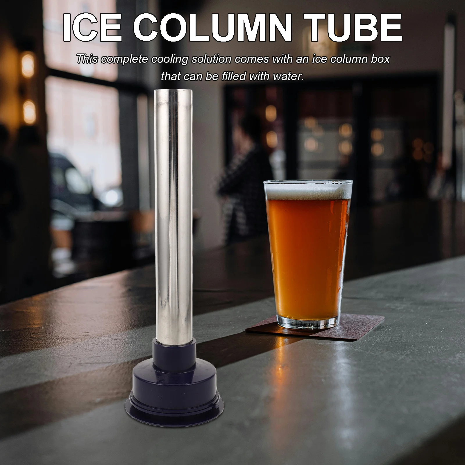 

Reusable Stainless Steel Ice Column Tube for Beer Tower Cooling Efficient Freezable Chill Rod for Bars Kitchens Home Use