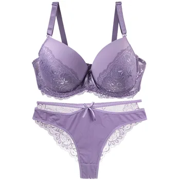 Nuovi set di mutandine reggiseni push up in pizzo sexy senza cuciture 34/75 36/80 38/85 40/90 42/95 44/100 BCDE intimo taglie forti
