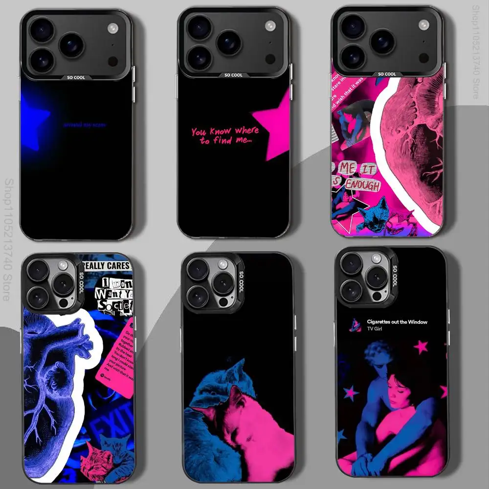 

matching TV C-Couple GirlS Phone Case For iPhone 12,16,11,14,13,17,15,E,Max,Plus,Air,Pro,Mini black Shockproof Cover