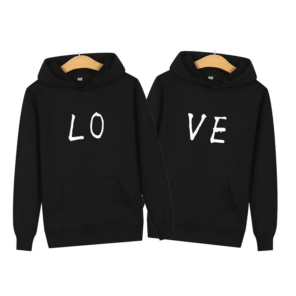 

Fashion Hoodies Lovers Women Men Hoodies LOVE Print Sweatshirt New Couple Casual Streetwear Pullover Sportswear Tracksuit