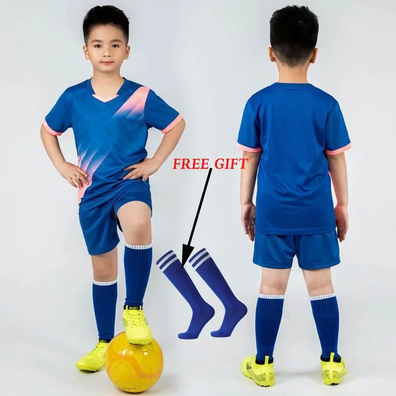 Children Football Jerseys shorts Boys Girls Soccer Clothes Set Short Sleeve Football Uniforms Kids Soccer Tracksuit Jersey