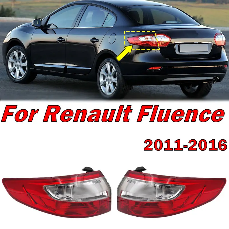 Car Accessories For Renault Fluence 2011-2016 Rear Tail Light Brake Lamp Signal lamp Taillight Car Light Housing Without Bulbs