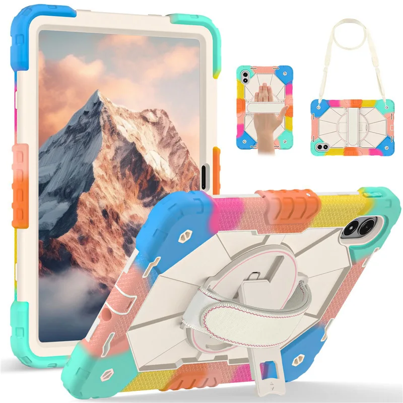Capa para Xiaomi RedMi Pad 2 11 Pro 12.1 2025 SE 8.7"9.7" Capa para Tablet Xiaomi POCO PAD 12.1 com Suporte Giratório 360 e Alça de Ombro