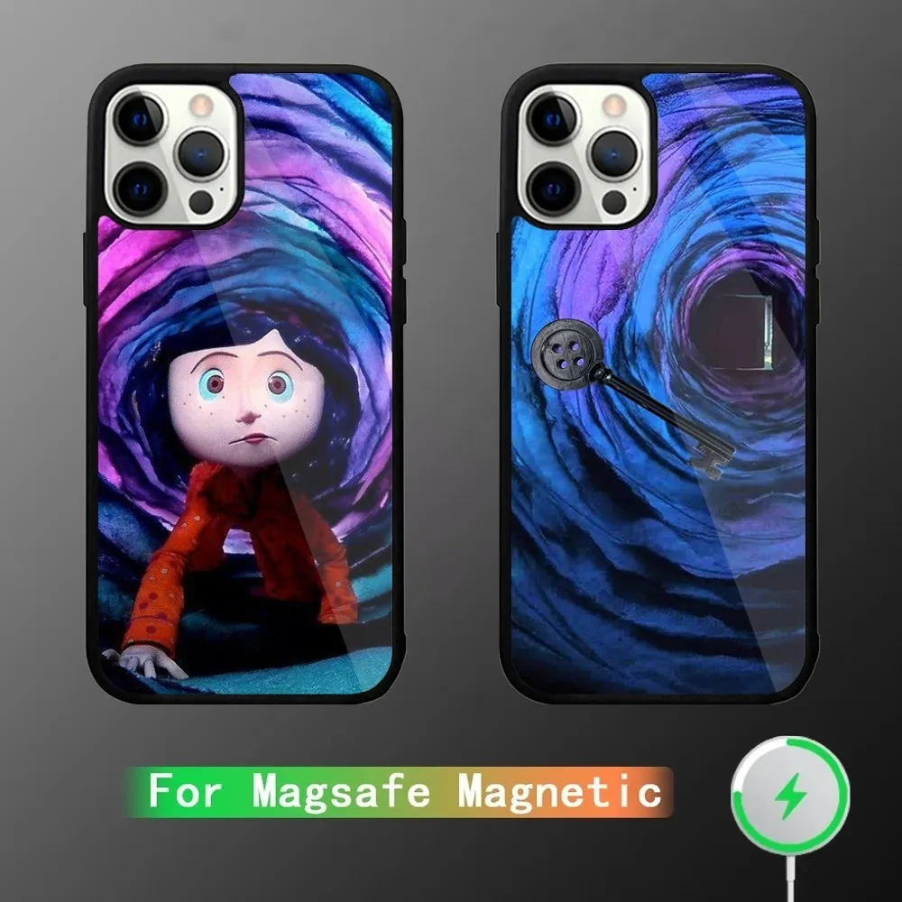 C-Coraline And The Magic Door Phone Case For iPhone 15,14,13,12,11,Plus,Pro,Max Mini Magsafe Magnetic Wireless Charging