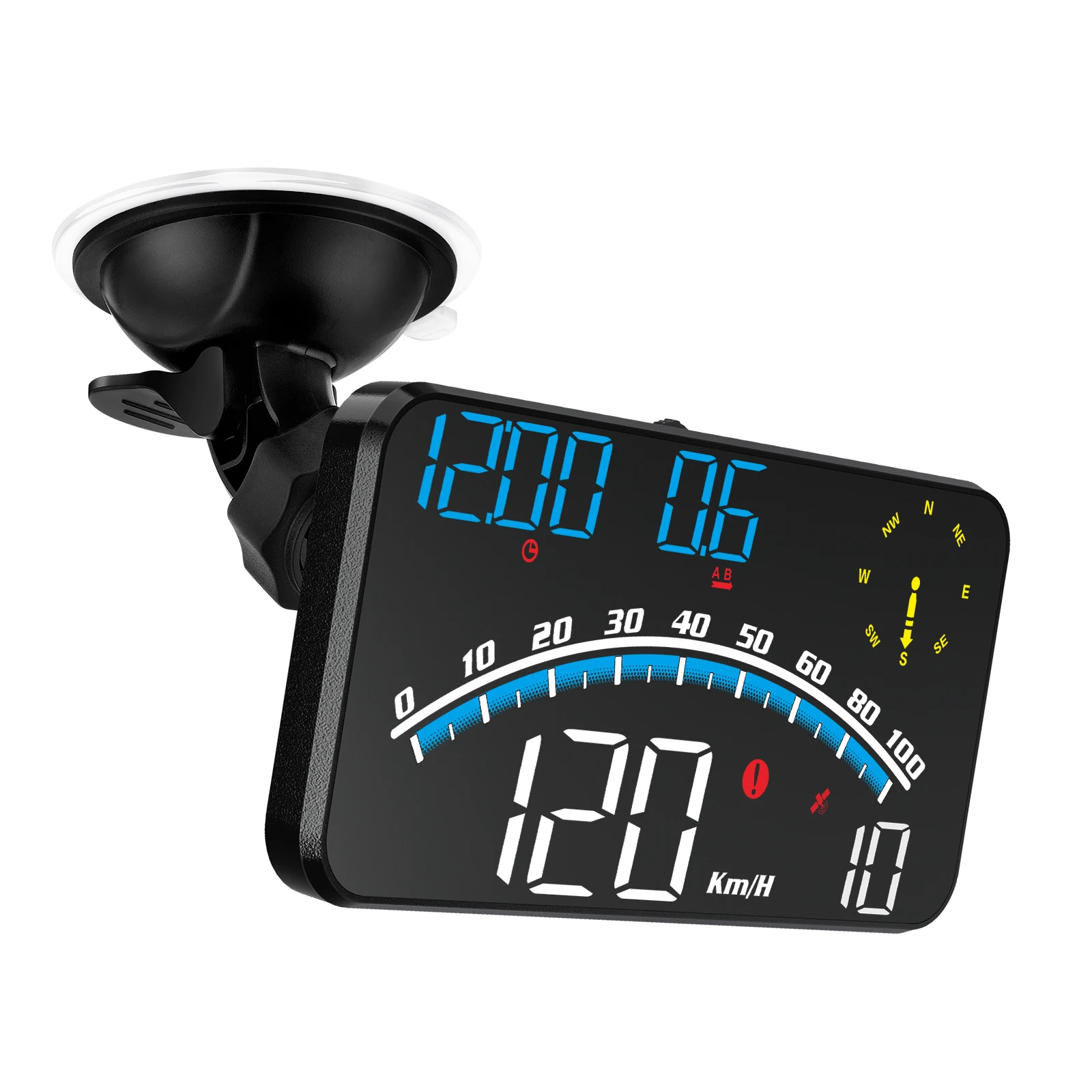 

Top Sell Auto Meter Car G10 Blue GPS Rotary Suction Cup Holder Window Plug and Play Head up Displays HUD GPS Speedometer
