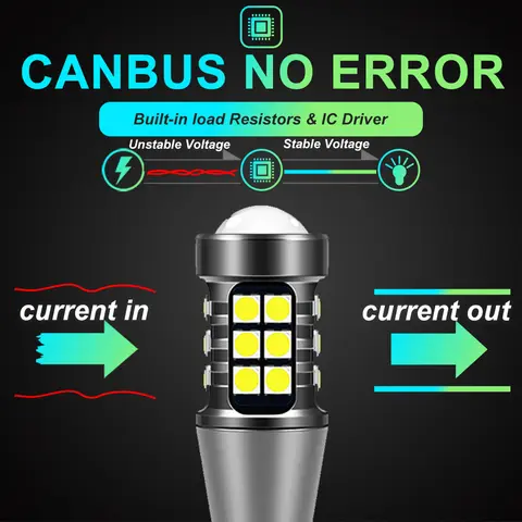st T15 Signallampa W16W LED 921 912 Glödlampa 12V Superljus 3030 27SMD Bakljus LED Canbus Auto Backup Reservljus Vita 12V 8 best sales LED-indikatorlampa - №8