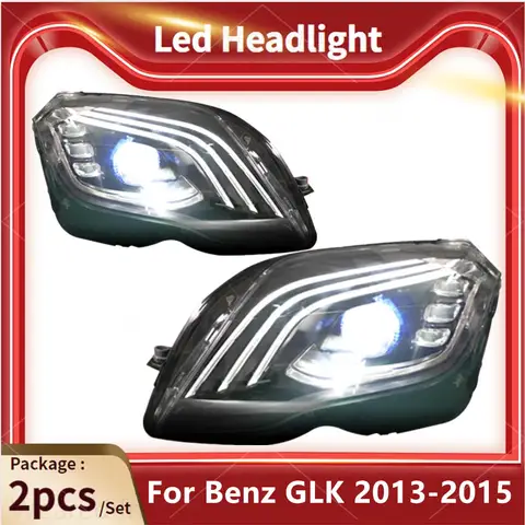 벤츠 GLK 헤드 라이트 어셈블리 용 자동차 Led 전면 조명 2013 2014 2015 glk200 glk260 glk300 수정 된 Led 전조등 액세서리