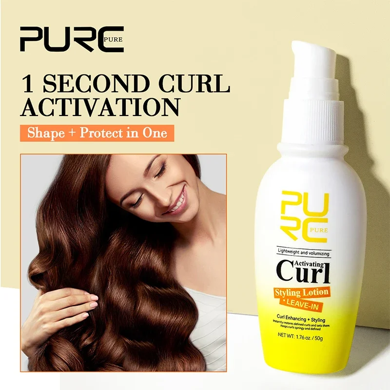 

PURC Professional Curl Activating Styling Hair Lotion Sulfate-Free for Natural Curly Hair Frizz Control Defined Waves Hair Care