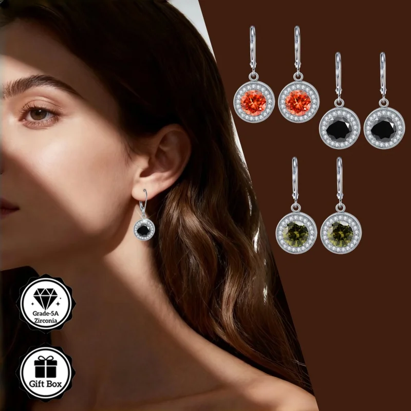 

Ювелирные изделия LAMVOICE для женщин/Рождественский подарок для высококачественных ювелирных изделий, серьги с 4-каратным цирконием, гипоаллергенные серьги-крючки