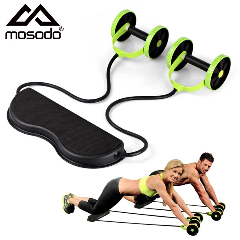 

Mosodo Abdominal Exerciser Ab Roller Wheel Resistance Bands Pull Core Muscle Trainer Home Gym Bodybuilding Fitness Equipment