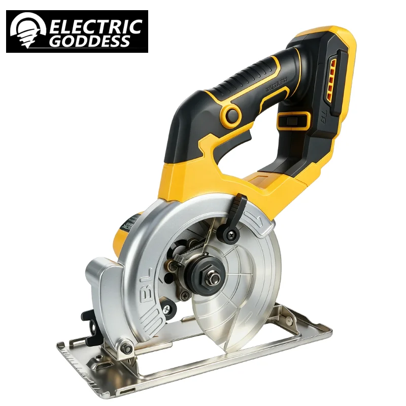 5 Inch Brushless Electric Rechargeable Circular Saw High Power Cordless Woodworking Cuttiing Tool for Dewalt 20v Battery Pin