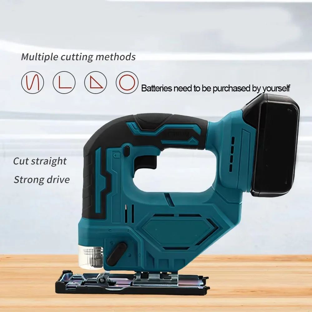 

Brushy Cordless Electric Jig Saw Portable 18V Lithium Power Saw Multi-Function Curved Cut Carpenter Tool for Wood Metal Plastic