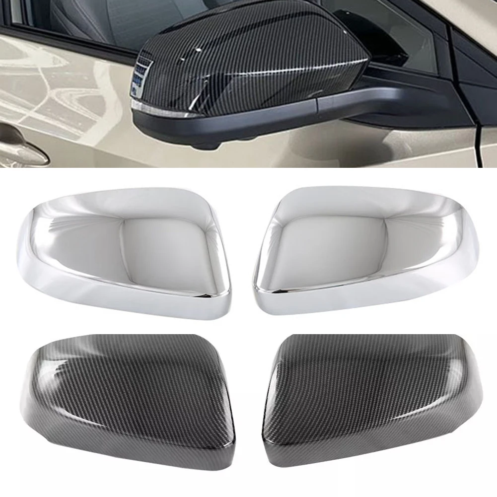 Carbon Fiber Shells ABS Mirror Trim Car Mirror Protection 25*15*5cm Stylish Aesthetic Upgrade For Toyota BZ4X 2023