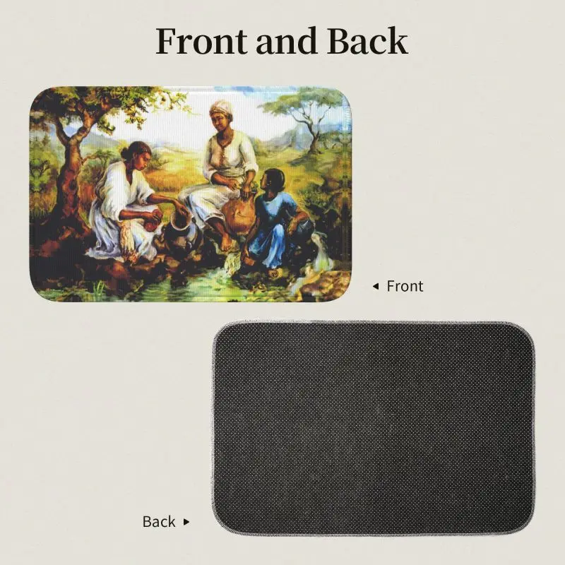 Custom Ethiopian Painting Art Doormat Non-Slip Entrance Welcome Bathroom Kitchen Floor Door Mats Bedroom Balcony Carpet Footpad