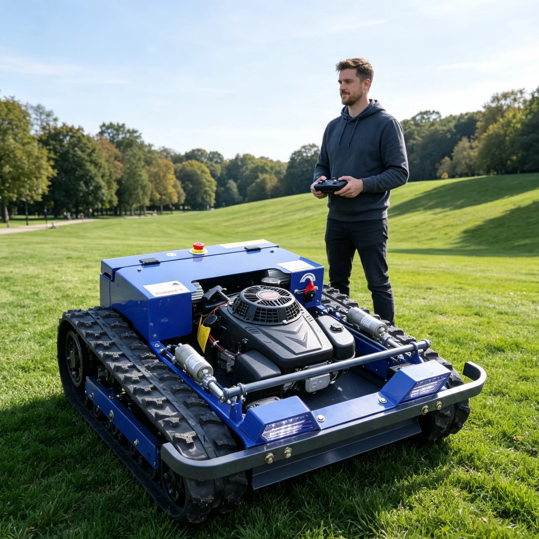 Customized Remote Control Lawn Mower, quickly tidy up front lawns to keep entry courtyards neat and beautiful