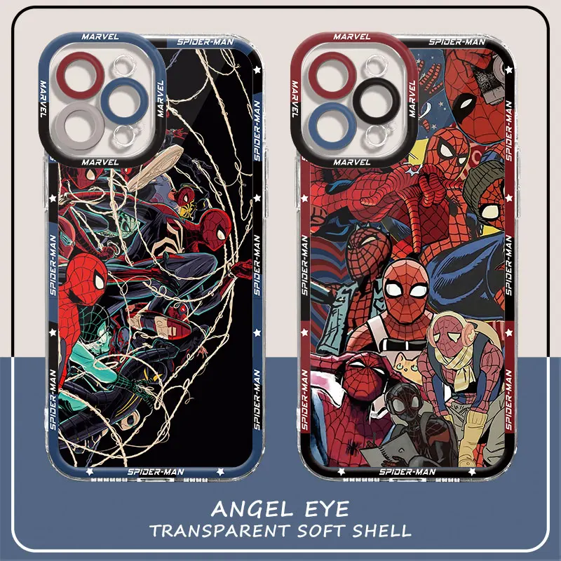 Marvel Spiderman Art Clear Silicone Phone Case for Honor X9a 5G X8a X8 4G 90 Lite X8 Cover