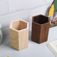 Desktop Storage Wooden Pen Holders INS Style Large Capacity Pen Holder Box Multifunctional Wooden Pencil Organizer