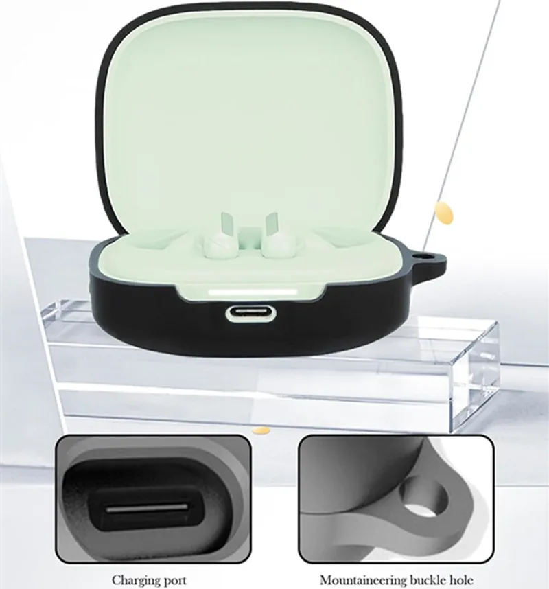 MINISO سنوبي حقيبة سماعة الاذن ل Redmi Buds 5 / 6 سيليكون سماعة لاسلكية تعمل بالبلوتوث سماعات شحن صندوق الغطاء الواقي مع المفاتيح