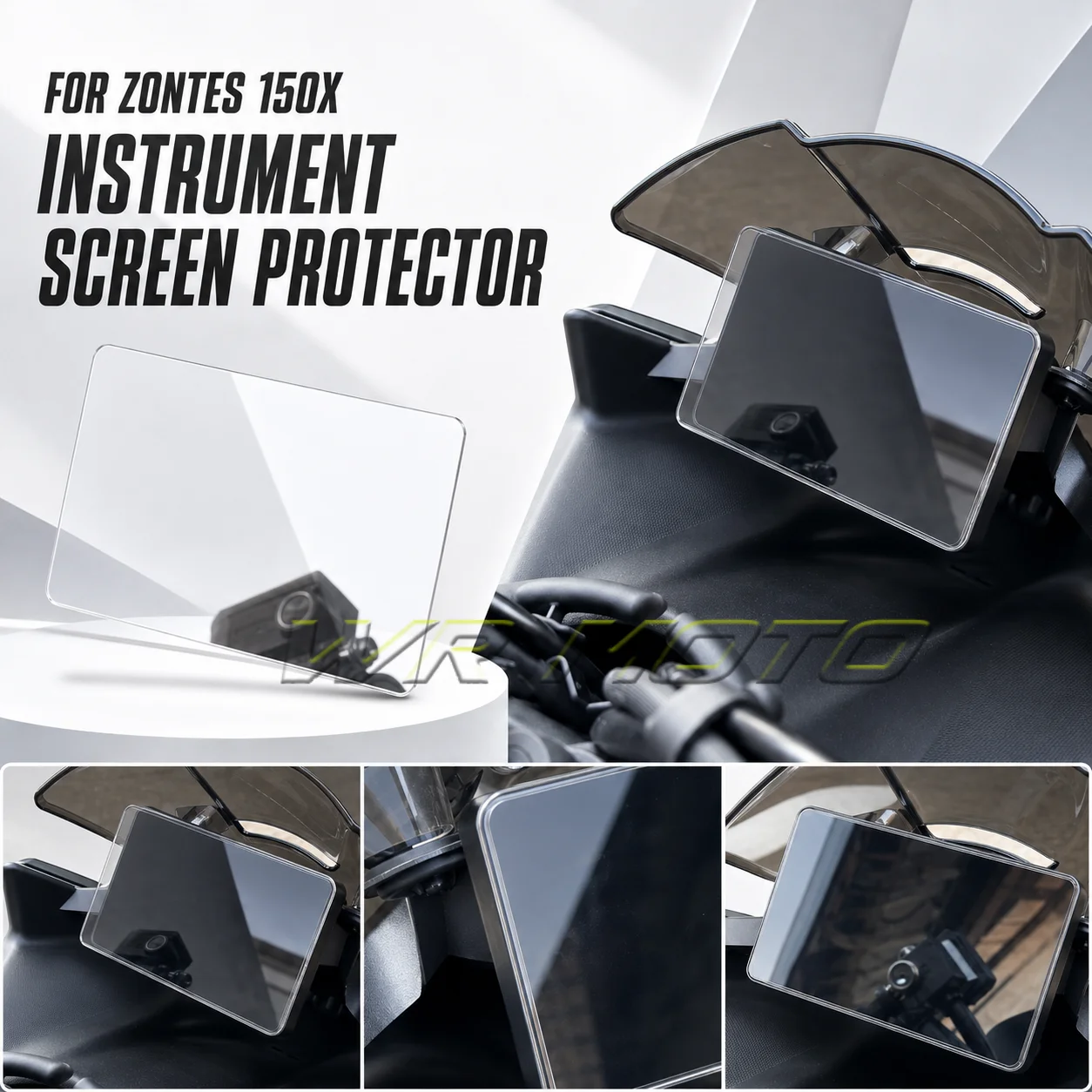 HD Tempered‑Glass Dashboard Screen Protector Anti‑Scratch Anti‑Explosion Fit For ZONTES 150X Scooter Mod Accessories