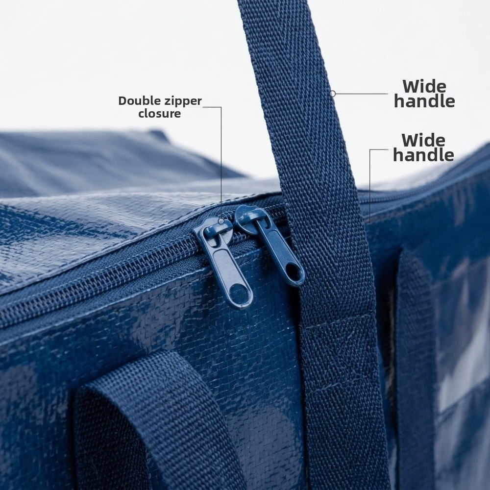 Extragroße Umzugs- und Verpackungstasche Faltbare Wasserdichte Aufbewahrungstasche mit Reißverschlüssen Große Kapazität Handtasche – Detail 7