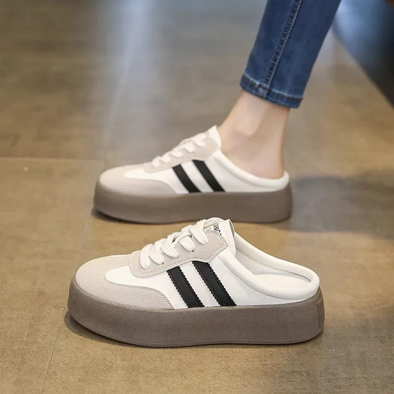 Frühling und Sommer Neue Mode Dicksohlige Halbschuhe Damen Outdoor-Slipper Beliebte Lässige Bequeme Slipper 2026