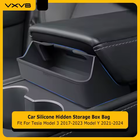 For Tesla Model 3 Model Y Accessories 2023 Central Control Armrest Box Phone Pocket Car Glasses Case Storage Tray Auto Parts