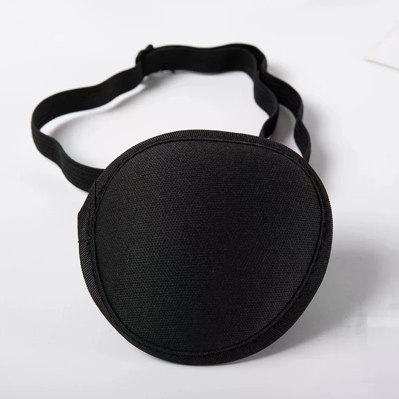 Pirate Eye Patch Unisex Black Single Eye Patch Eyepatch One Eye Washable Adjustable Concave Eye Patch Kid Pirate Cosplay