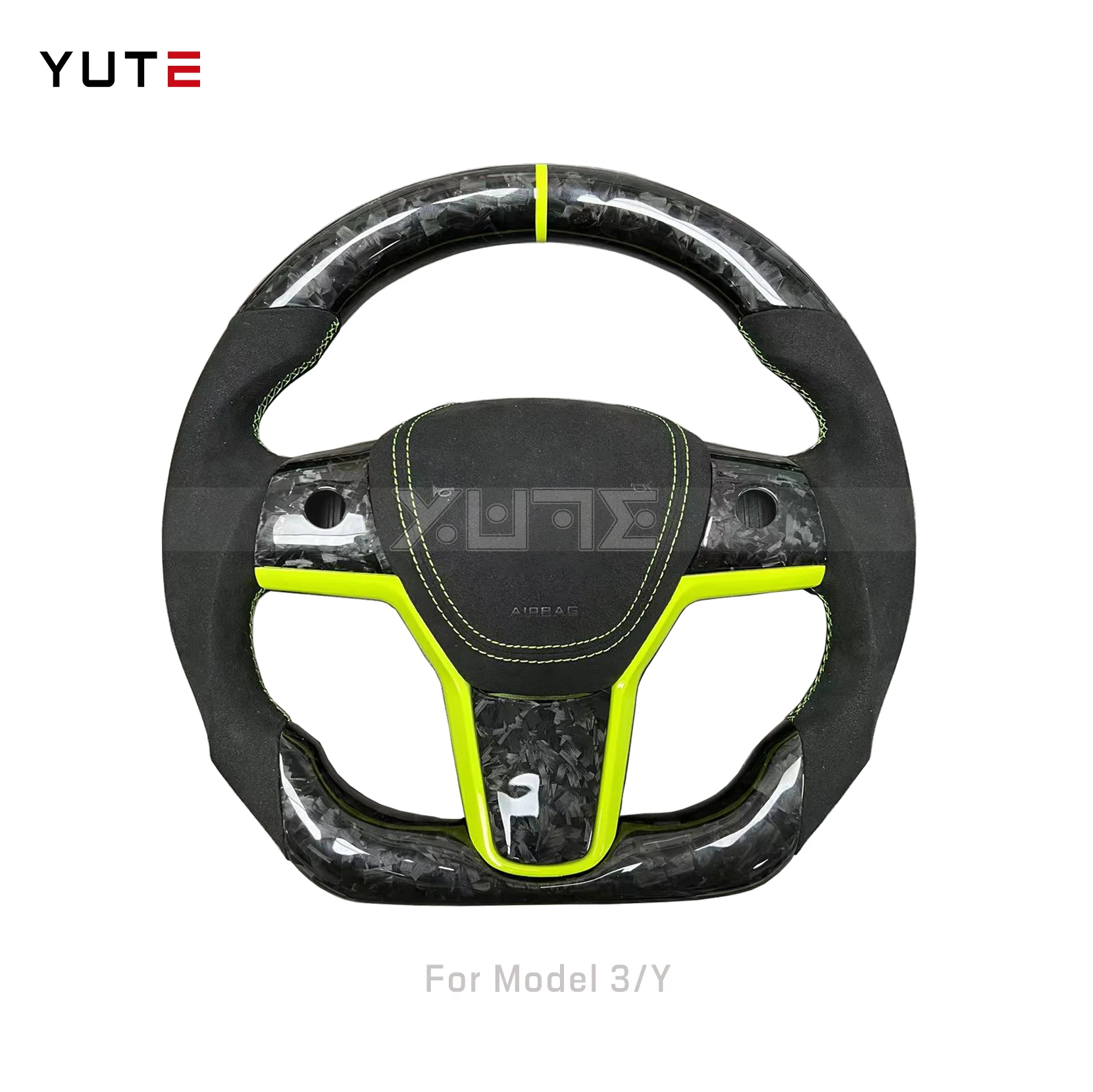 

For Tesla Model 3 Model Y Customized Steering Wheel Real Carbon Fiber Steering Wheel