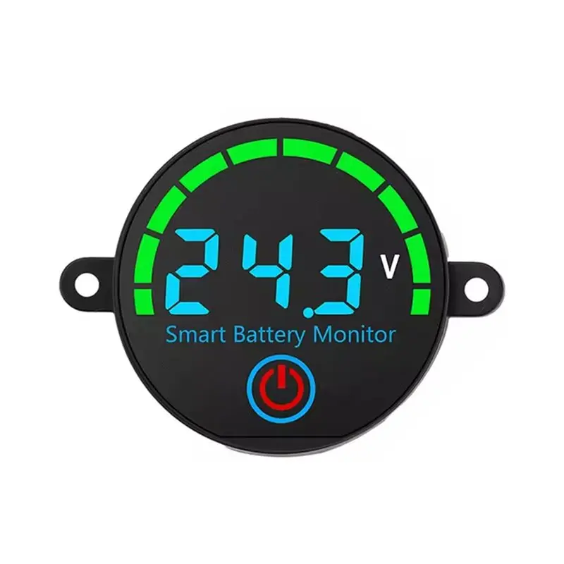 

Цифровой вольтметр-индикатор уровня заряда LED с функцией 24-часовой доставки, тестер напряжения и емкости литиевых аккумуляторов с отверстием для крепления