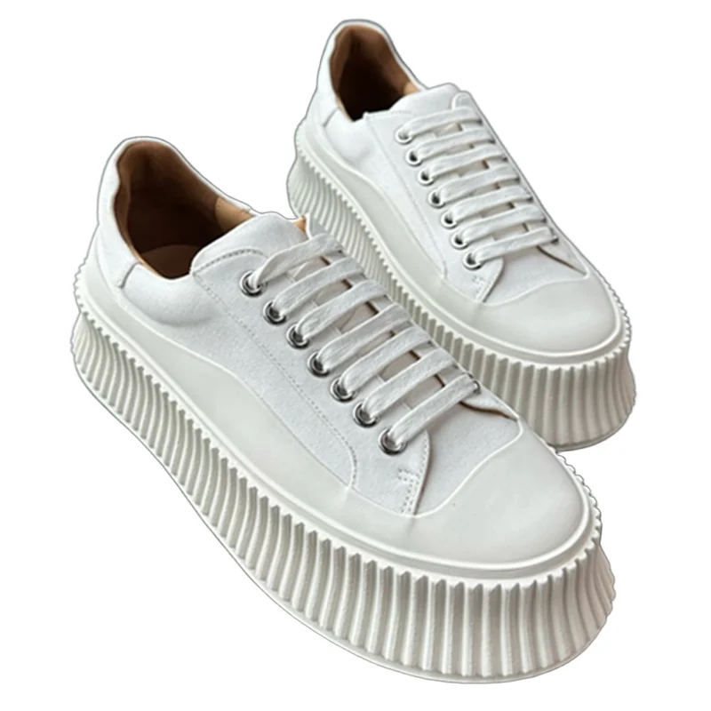 

Withered British College Retro Thick Soled Canvas Shoes Comfortable Breathable Casual Vulcanized Shoes Solid Minimalist Shoes