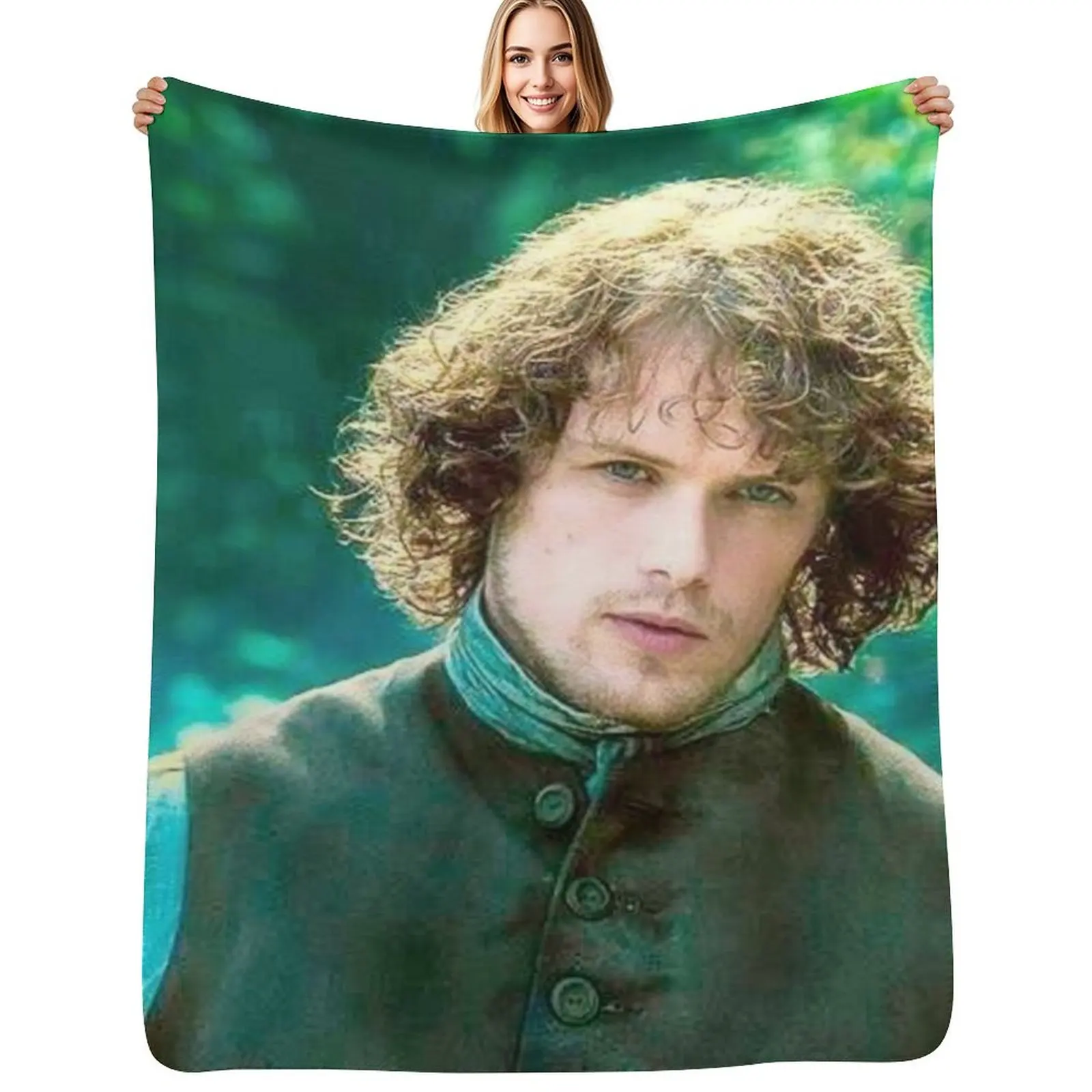 Sam Heughan Throw Blanket Sofa Throw anime Nap Bed covers For Baby Winter beds Blankets