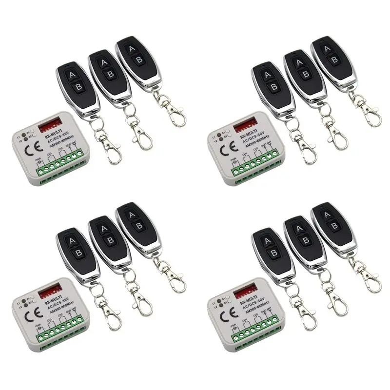 -[A51I Digital]10X Garage Gate Remote Receiver 433 868Mhz RX MULTI 300-900MHZ AC/DC 9-30V Receiver With Remote Control