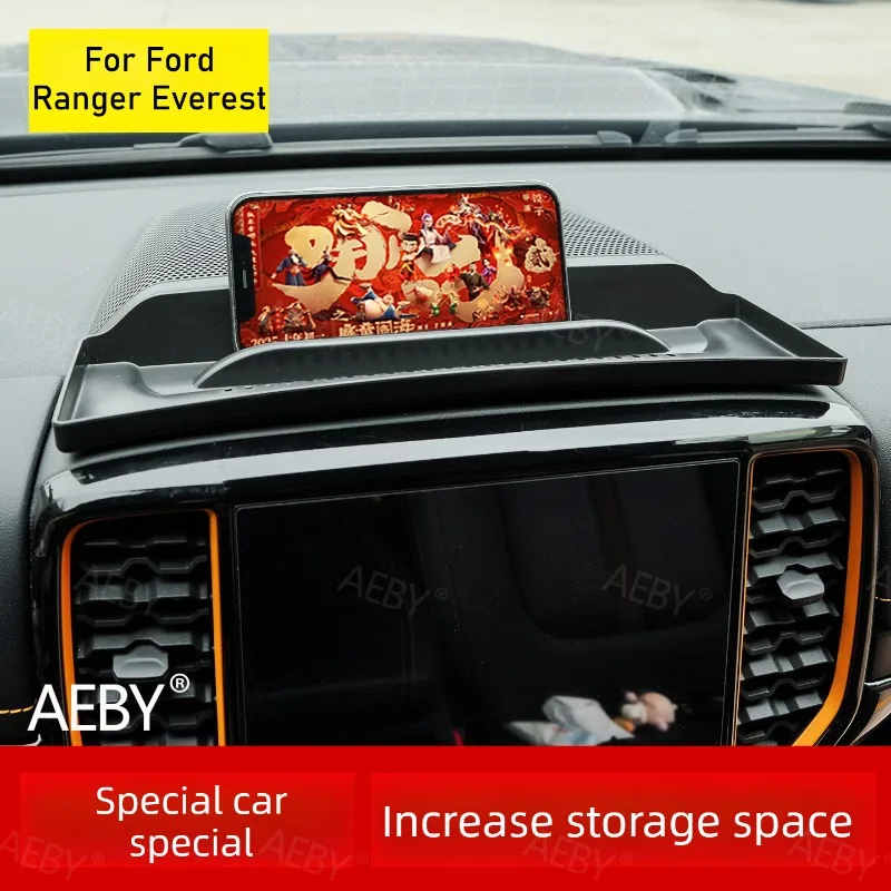 

For Ford Ranger Everest 2022-2026 Center console armrest storage box,Anti-slip ABS tray,Bracket,Car interior storage,Accessories