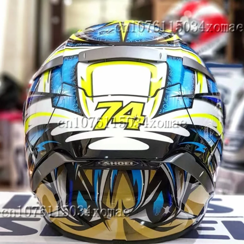 SHOEI X-14 Helmet 74 Yellow Kato Daijiro TC-3 X-Fourteen X-Spirit III Full Face Helmet Sports Racing Motorcycle Helmet