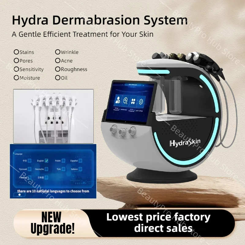 7-in-1 Smart Ice Blue Hydra Oxygen Dermabrasion Facial Machine Ultimate Skin Revival CE Certification