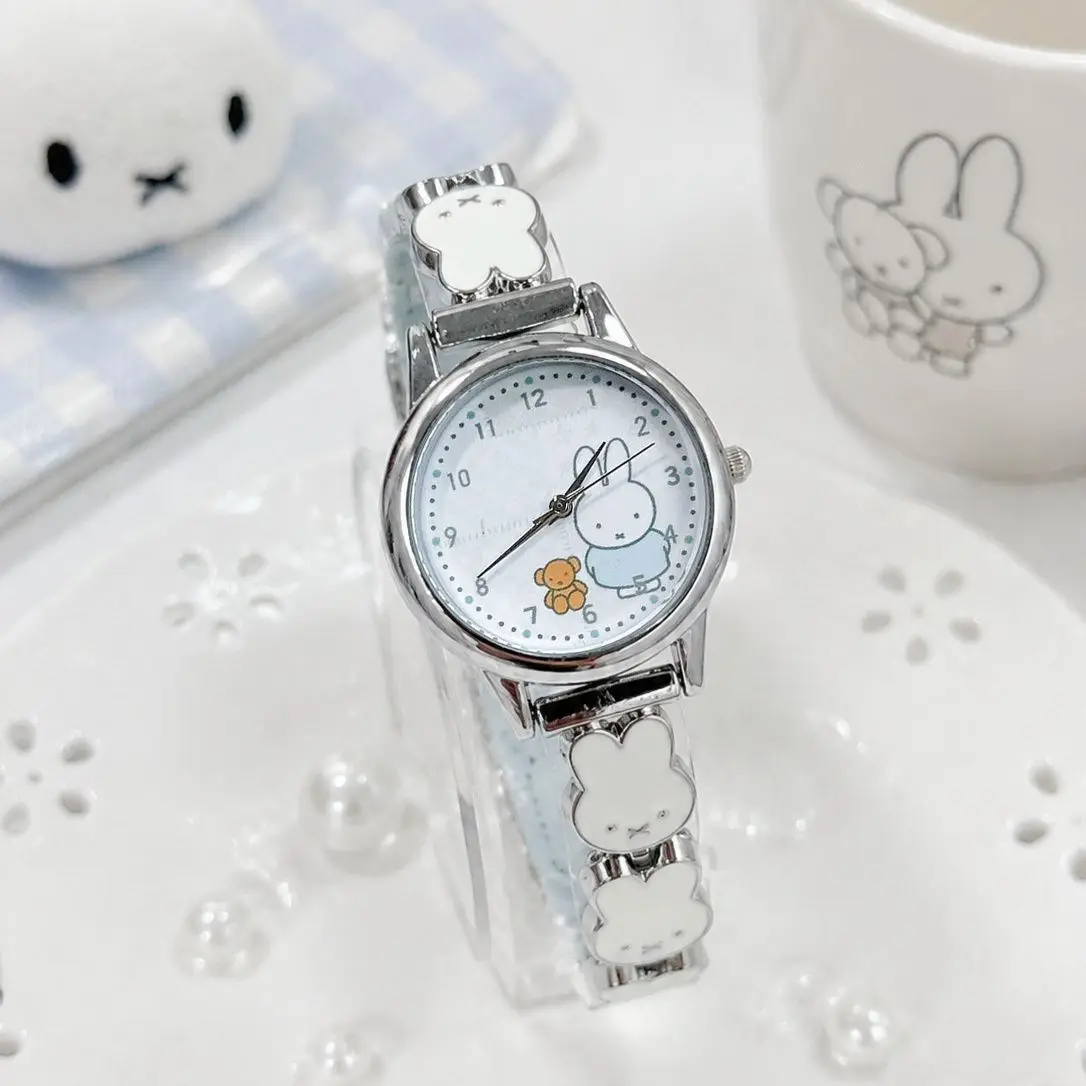 Lovely Cartoon Miffy Watch Woman Student Cartoon Quartz Watch Wristwatch Junior High School Examination Mute Time Creative Gift