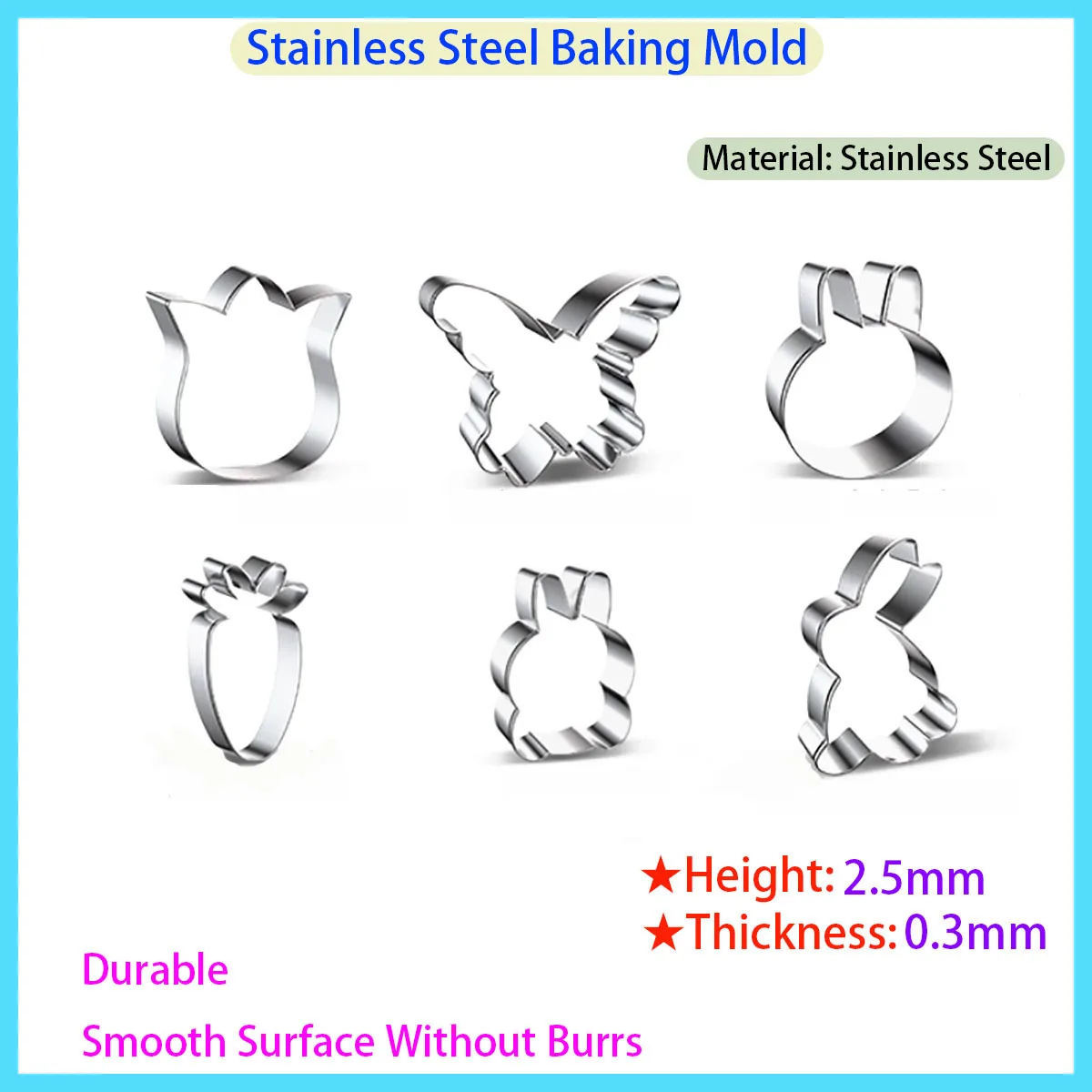

Stainless Steel Dinosaur Biscuit Cutting Machine, Bread Mold, DIY Cake Baking Mold