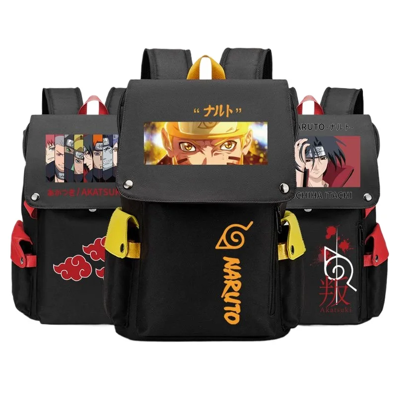 

Naruto, anime, personality, backpack, Itachi, Sasuke, Sharingan, I love Luo cartoon casual backpack, student school bag