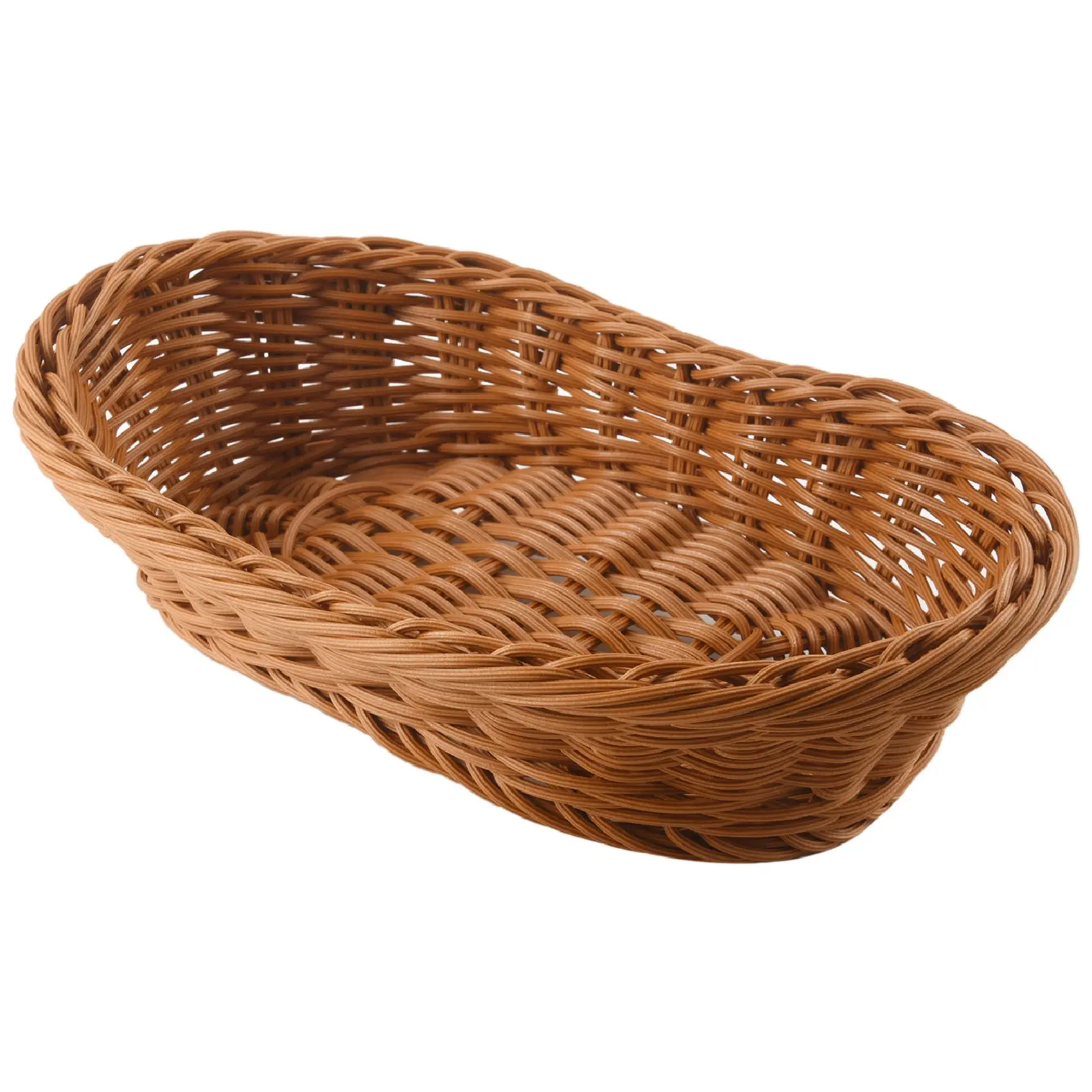 Oval Wicker Woven Basket Bread Basket Serving Basket, 11 Inch Storage Basket for Food Fruit Cosmetic Storage Table Top and