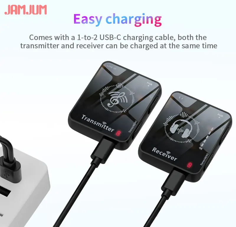 Jamjum Wireless In-ear Monitor System 2.4g Rechargeable Set_voghion.com