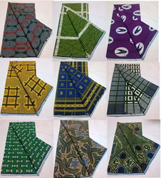 2025 Newest African Wax Fabric 100% Cotton For Sewing Women Dress Veritable Wax Nigerian Ankara Block Prints Batik Fabric