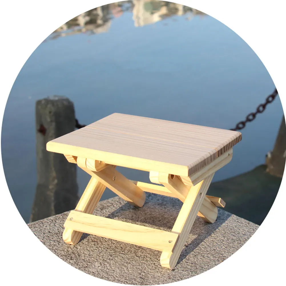 

Wooden Foldable Stool Durable Compact Design Easy to Carry for Picnic Park Fishing Outdoor Furniture Bedroom Living Room Garden