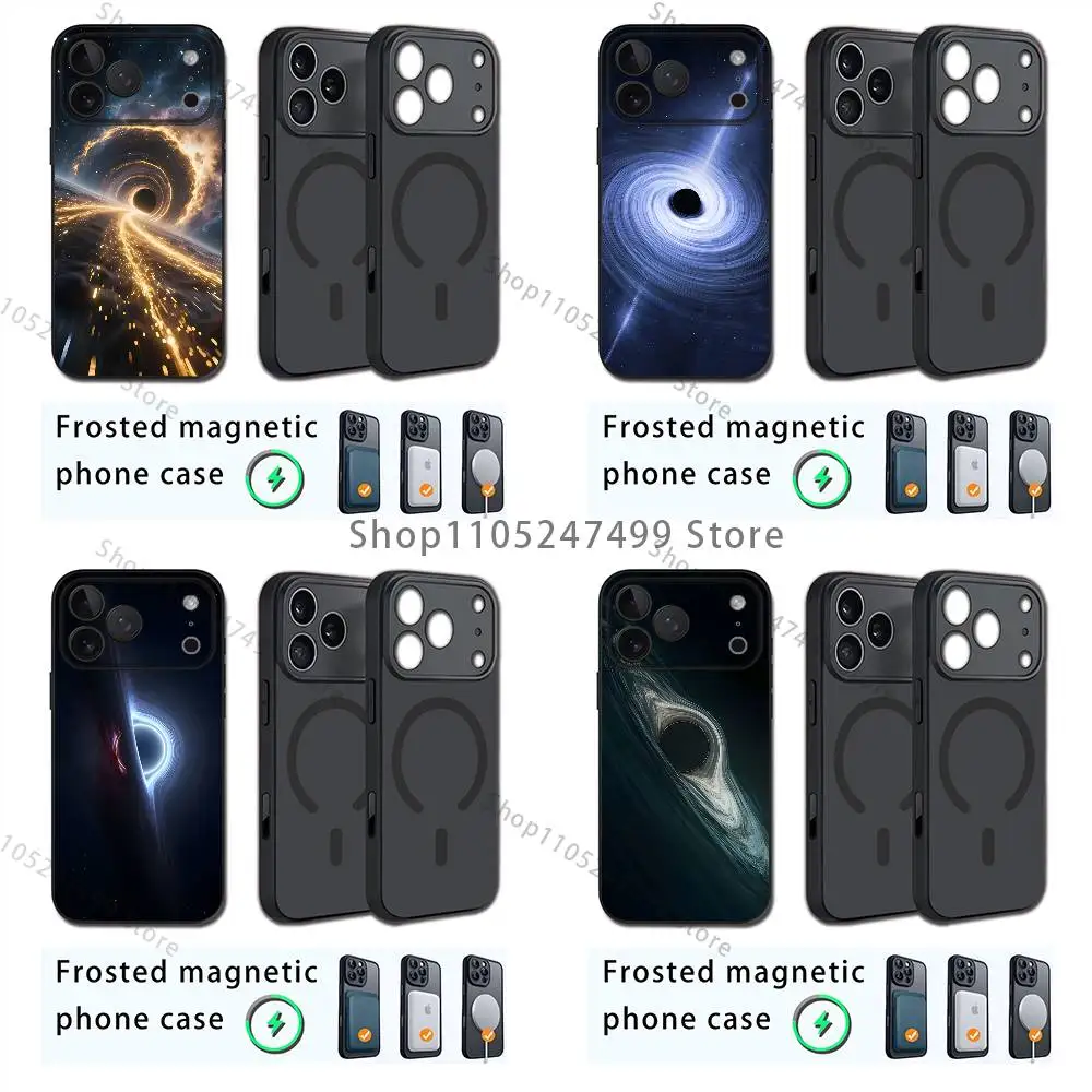 

Cosmic Black Hole For iPhone 17,16,15,14,13,12,11,Plus,Pro,Max Mini For Magsafe Magnetic Wireless Charging Phone Case
