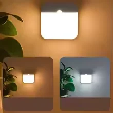 LED Smart Human Body Sensor Night Lights Emergency Automatic Lighting USB Charging Wireless Magentic Suction LED Cabinet Lights