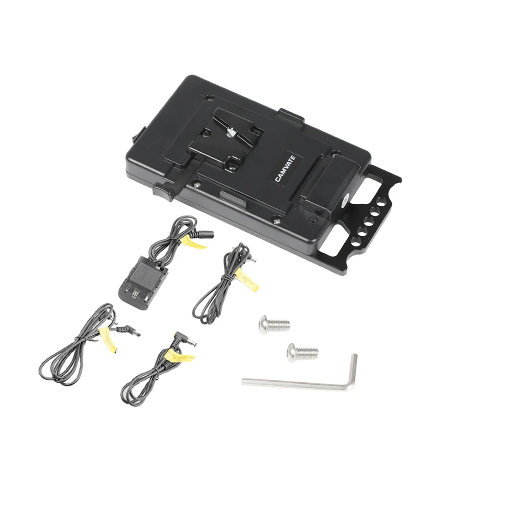 HDRIG-Divisor de fuente de alimentación de bloqueo en V de liberación rápida con placa de batería, batería ficticia de LP-E6 para Canon EOS 6D, 7D, 60D, 70D, 5D MarkI