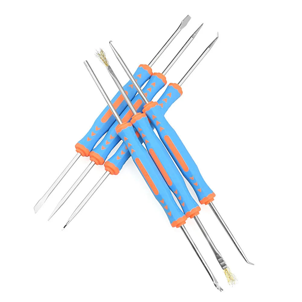 

6 шт./компл. сварочных вспомогательных инструментов, обслуживание сварки печатных плат, инструменты для очистки, шлифовки и пайки