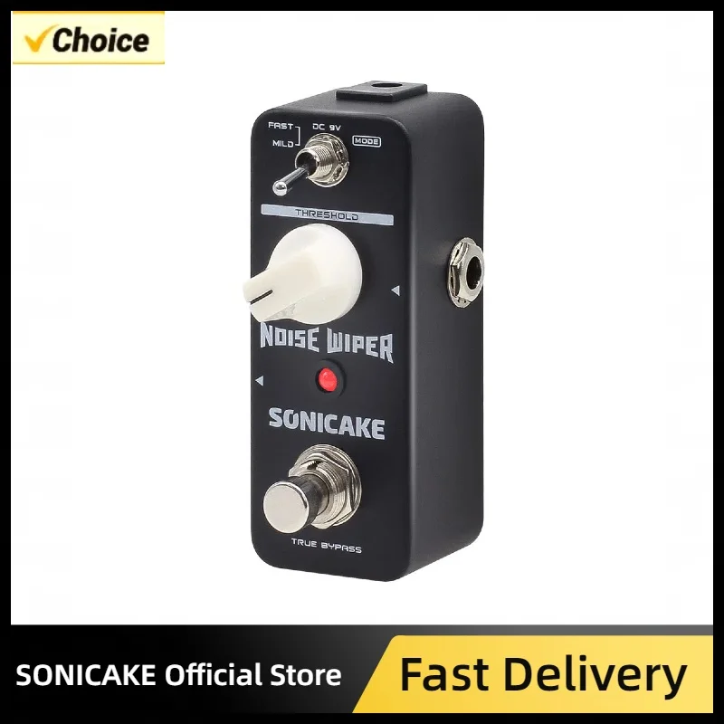 

SONICAKE Noise Wiper True Bypass Noise Gate 2 Working Modes FAST SMOOTH noise reduction Guitar Bass Effects Pedal QSS-14