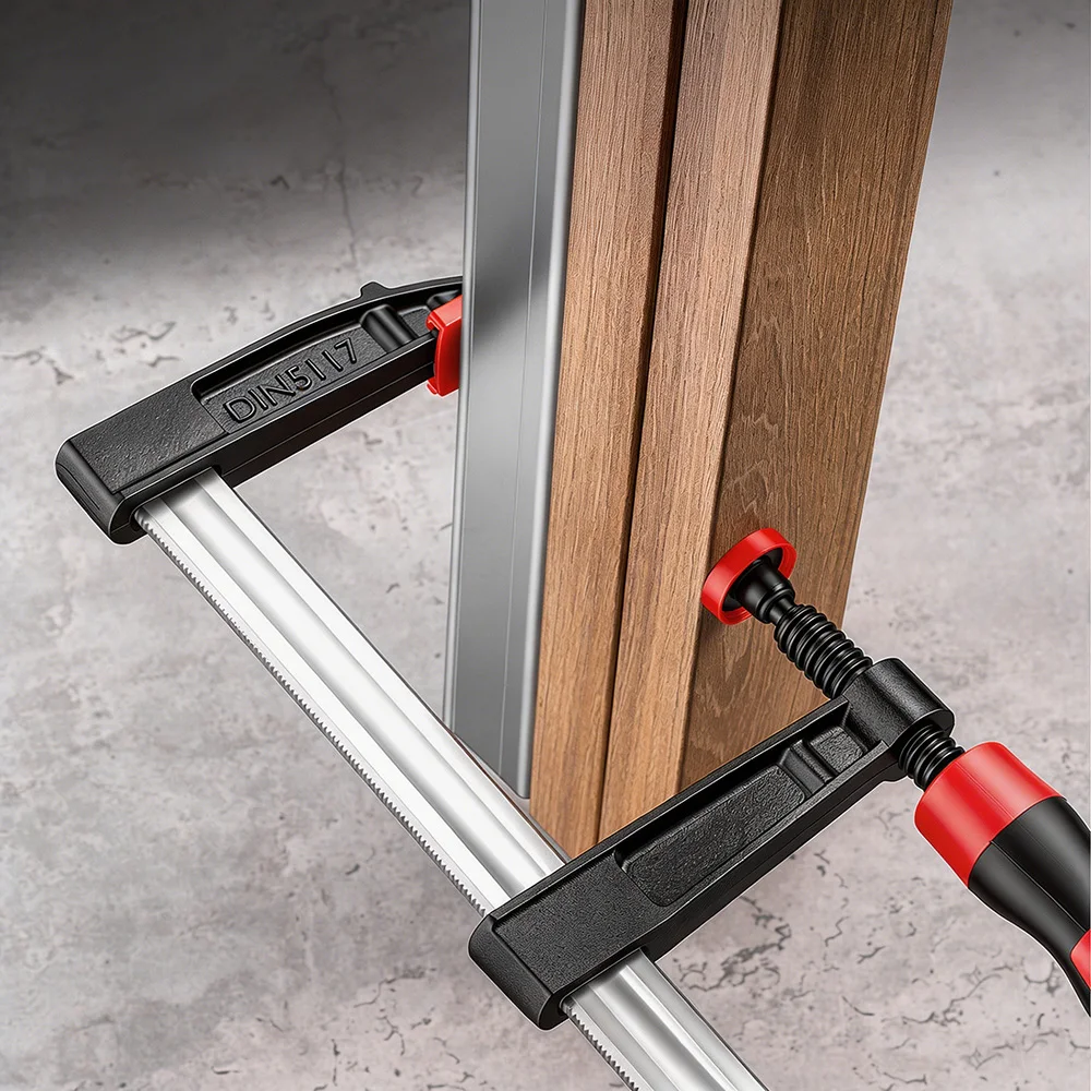 Hochleistungs-F-Klemme mit Schnellverschluss für Holzbearbeitung, Metallbefestigung, Hochfeste Tischler-, Industrie- und DIY-Handwerkzeuge – Detail 12