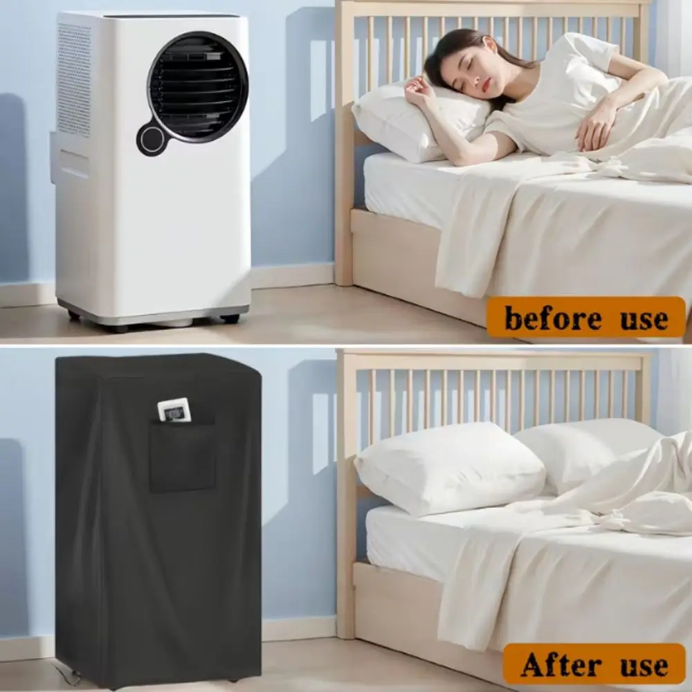Waterproof Portable Air Conditioner Cover Dustproof Oxford Cloth Air Conditioning Cover With Drawstring Windproof